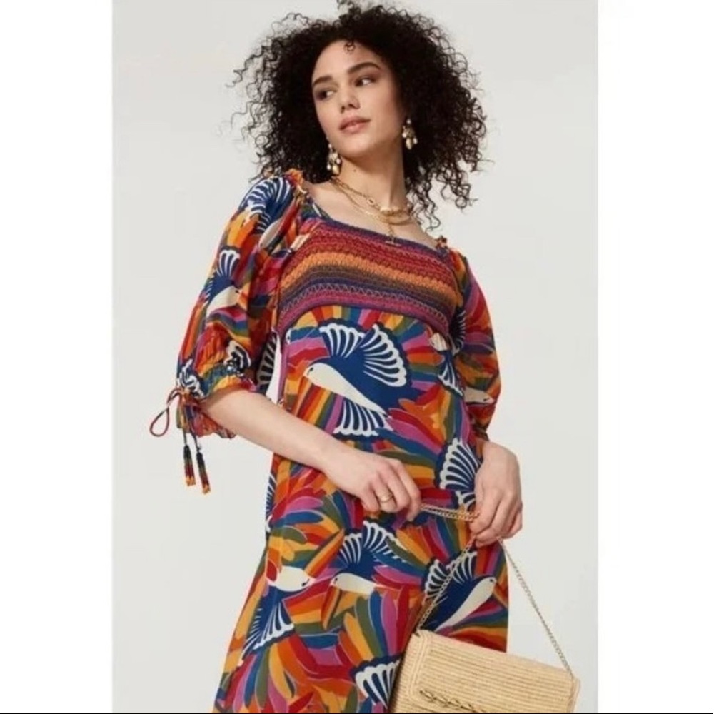 NWT Farm Rio Rainbow Toucan dress